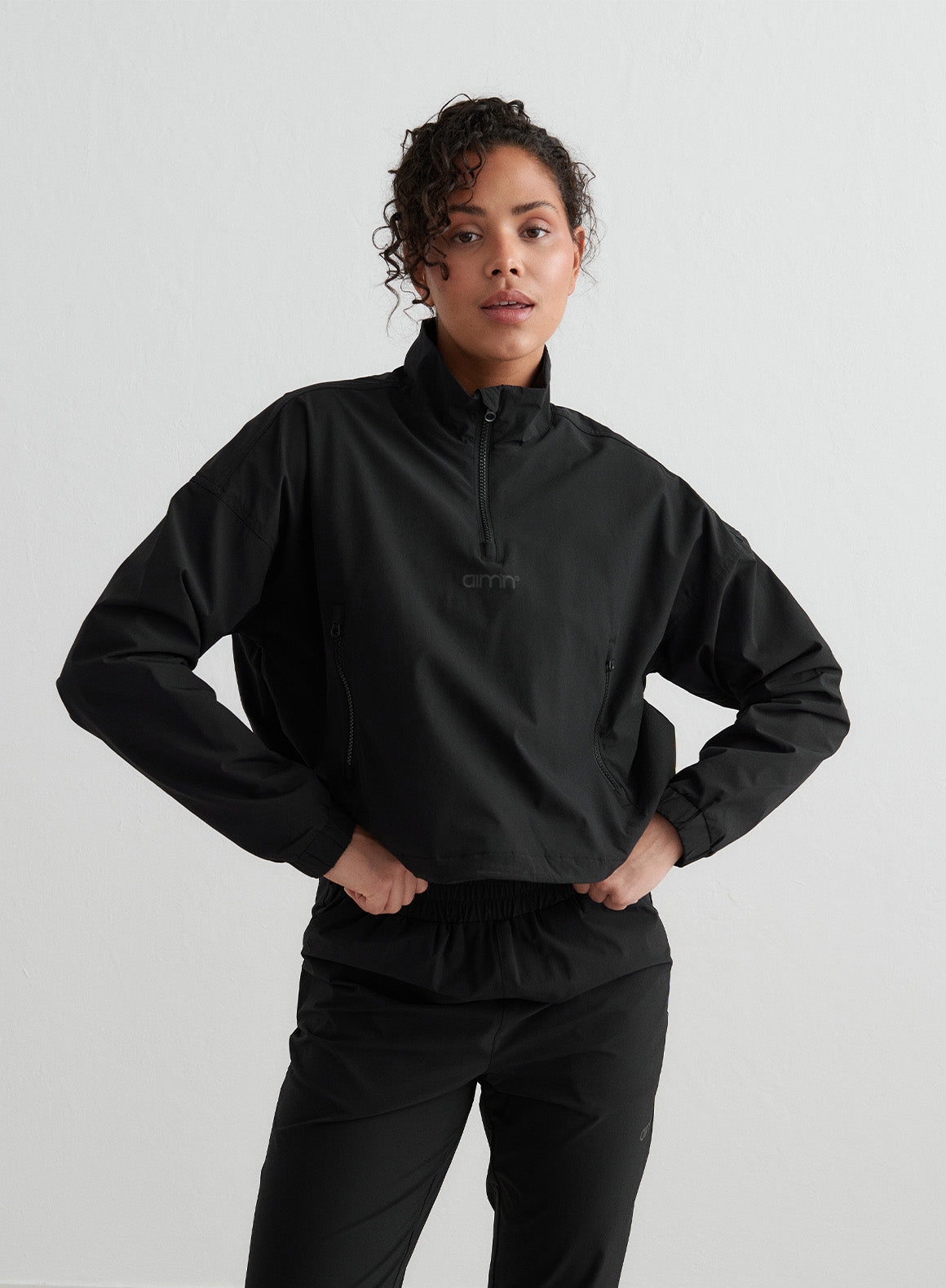 Black Windbreaker Jacket – AIM'N EU