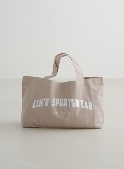 Dark Clay Varsity Tote Bag