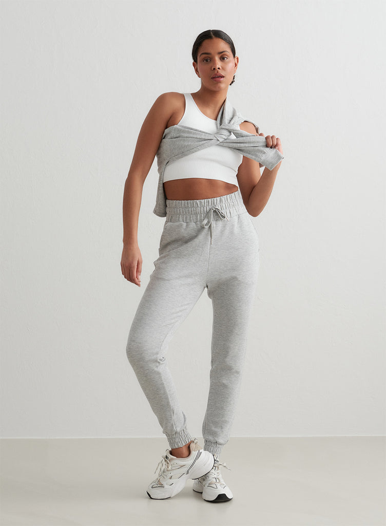 Light Grey Melange Comfy Sweatpants – AIM'N EU