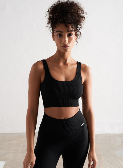 Lux Sports Bra (Jet Black)  New Dimensions Active - Limited Edition