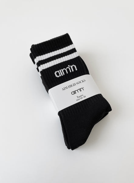 White Aim High Socks 3-pack – AIM'N